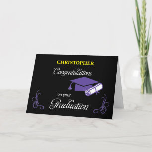 Custom Name Graduation Congratulations Card