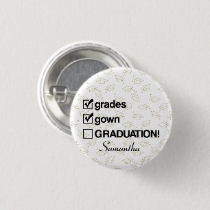 Custom Name Graduation Gift   Funny Graduation 3 Cm Round Badge