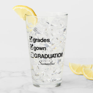 Custom Name Graduation Gift   Funny Graduation Glass