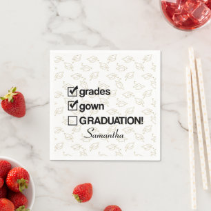 Custom Name Graduation Gift Funny Graduation Napkin