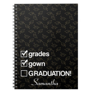 Custom Name Graduation Gift   Funny Graduation Notebook