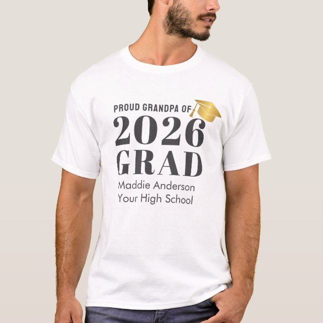 Custom Name Graduation  T-Shirt (Front)