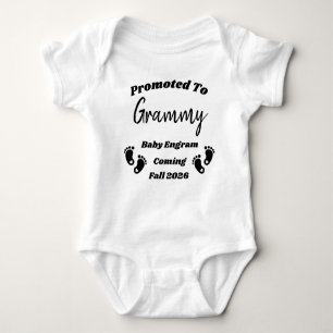 Custom Name Grammy Promoted Baby Reveal Bodysuit
