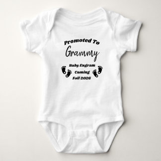 Custom Name Grammy Promoted Baby Reveal Bodysuit