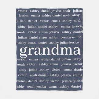 Custom Name Grandma Blanket, Minky Baby Blanket