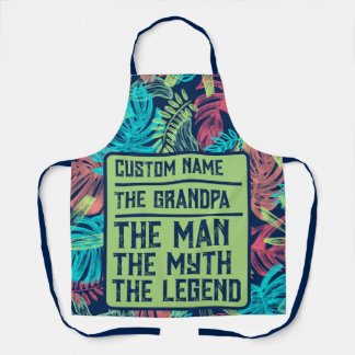 Custom Name Grandpa The Man The Myth The Legend Apron