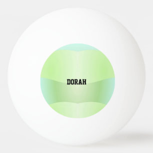 Custom name green gradient ping pong ball