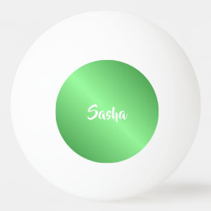 Custom name green gradient ping pong ball