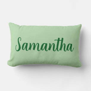 Custom Name green  – Personalised  Lumbar Cushion