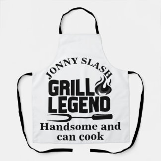 Custom name Grill legend chef Apron