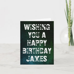 Custom Name Grunge Birthday Card