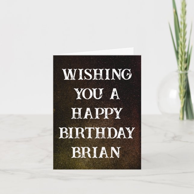 Custom Name Grunge Birthday Card (Front)