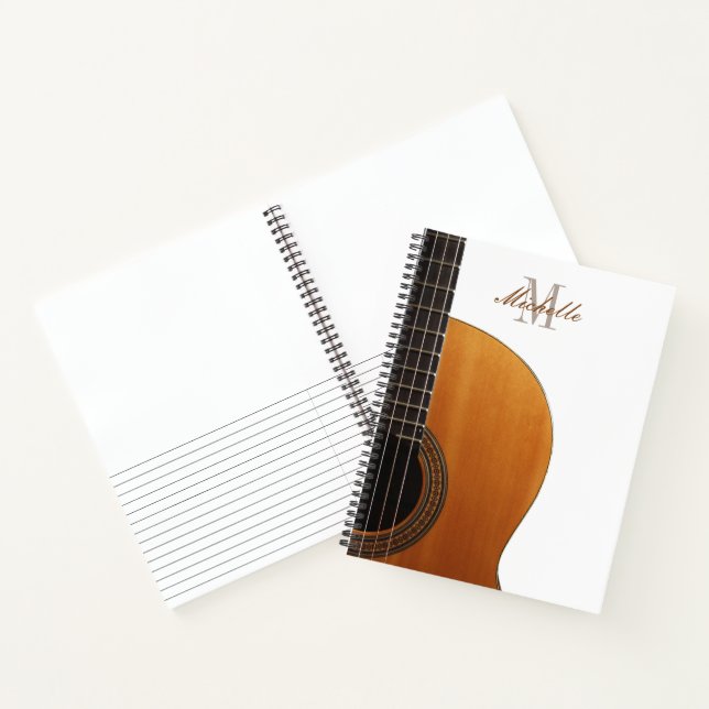 Custom name guitar teacher and student notebook (Inside)