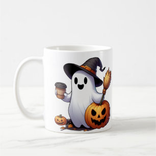 Custom name Halloween ghost coffee mug