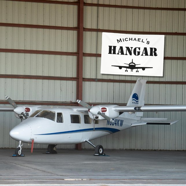 Custom Name Hangar Aeroplane Pilot Aviation Banner (Creator Uploaded)