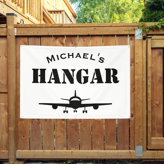 Custom Name Hangar Aeroplane Pilot Aviation Banner (Creator Uploaded)