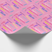 Custom NAME Happy Birthday Gift Wrapping Paper