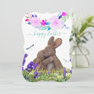 Custom Name Happy Easter Shabby Chic Boho Style Card