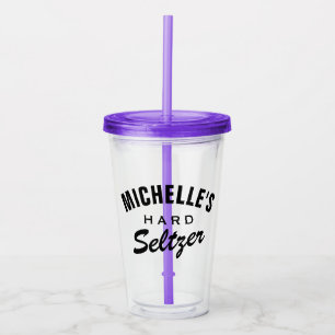 Custom name hard seltzer acrylic tumbler glasses