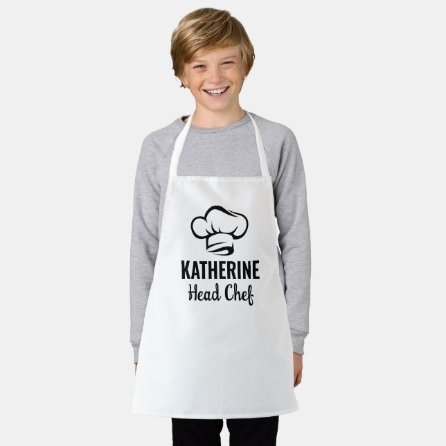 Custom Name Head Chef Sous Chef Kitchen Cooking Apron (Worn)