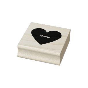 Custom Name Heart Art Stamp