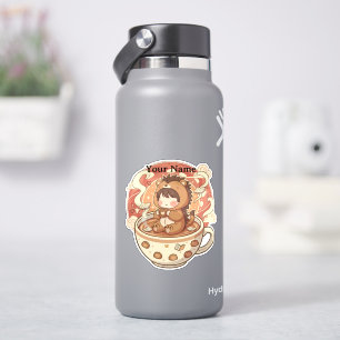 Custom Name Hedgehog School Label Sticker