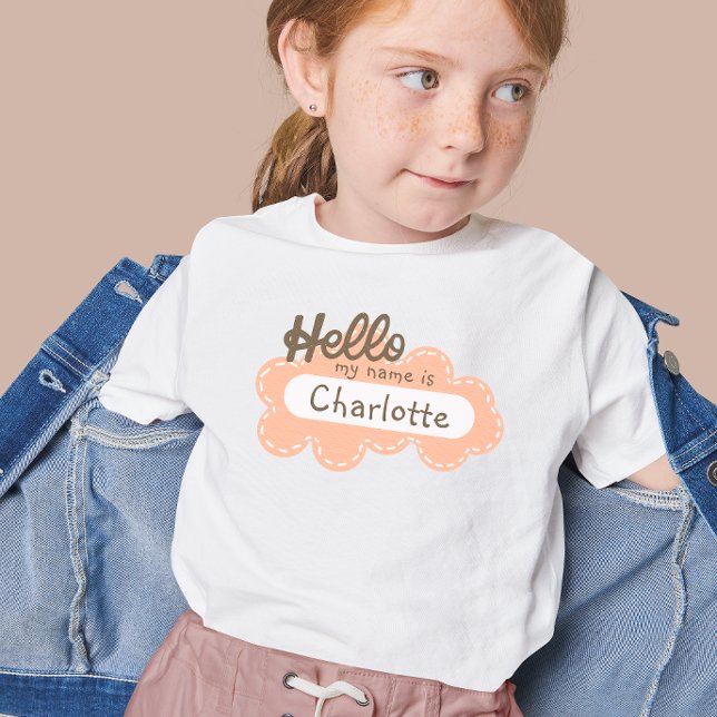 Custom Name Hello My Name First Day of School T-Shirt (Custom Name Hello My Name First Day of School T-Shirt)