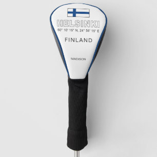 Custom Name Helsinki Coordinates Golf Head Cover