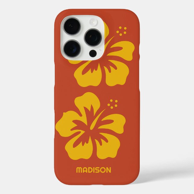 Custom Name Hibiscus Case-Mate iPhone Case (Back)