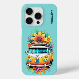 Custom Name Hippie Van iPhone 15 Pro Case