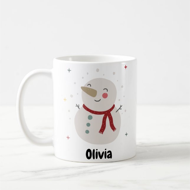 Custom Name Holiday Coffee Cup | Cute Winter Gift (Left)