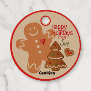 Custom Name Holiday Cookie Favour Tags
