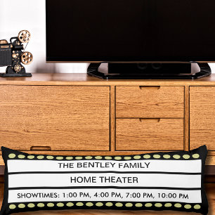 Custom Name Home Movie Theatre Marquee Personal Body Cushion