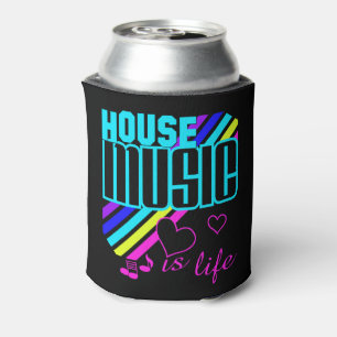 Custom Name House Music Can Cooler