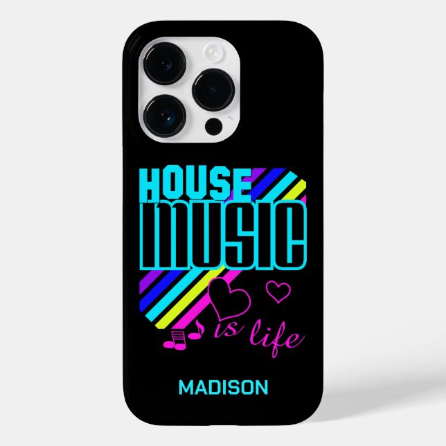 Custom Name House Music phone cases (Back)