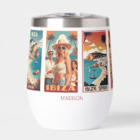 Custom Name Ibiza, Spain Travel Posters