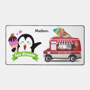 Custom Name Ice Cream Desk Mat