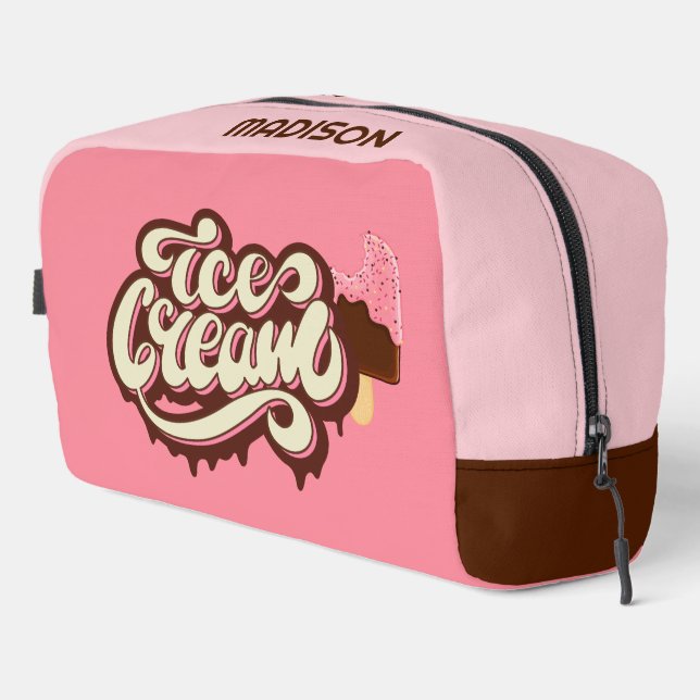 Custom Name Ice Cream Dopp Kit (Right Corner)