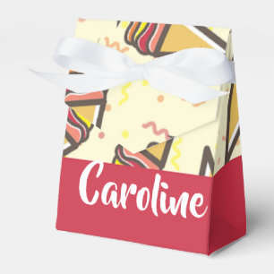 Custom name ice cream pattern favour box