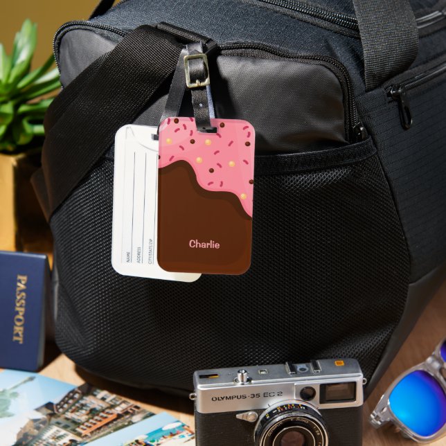 Custom name Ice Cream Popsicle Luggage Tag (Front & Back)