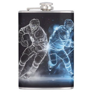 Custom Name Ice Hockey Hip Flask