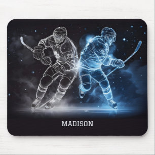 Custom Name Ice Hockey Mouse Pad