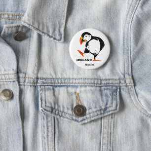 Custom Name Iceland 6 Cm Round Badge