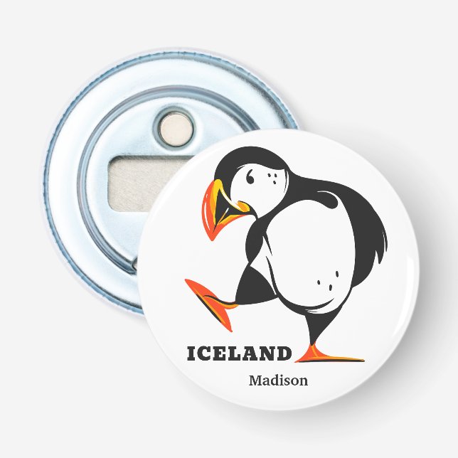 Custom Name Iceland Bottle Opener (Front)