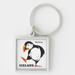 Custom Name Iceland Key Ring