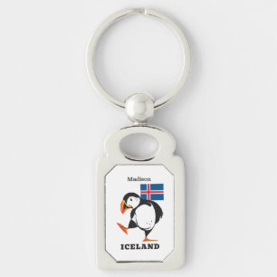 Custom Name Iceland Key Ring