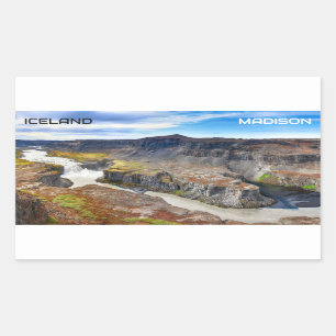 Custom Name Iceland Rectangular Sticker