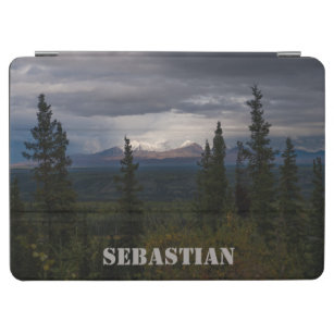 Custom Name Illuminated Mountains Alaska Scenery iPad Air Cover
