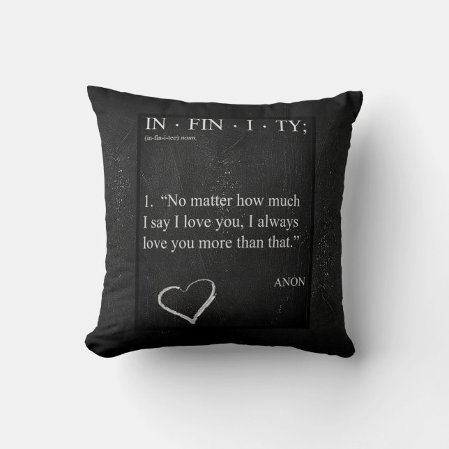 Custom Name INFINITY LOVE YOU MORE Valentine's Thr Cushion (Front)
