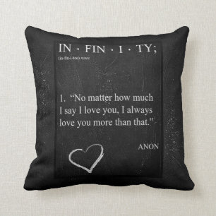 Custom Name INFINITY LOVE YOU MORE Valentine's Thr Cushion